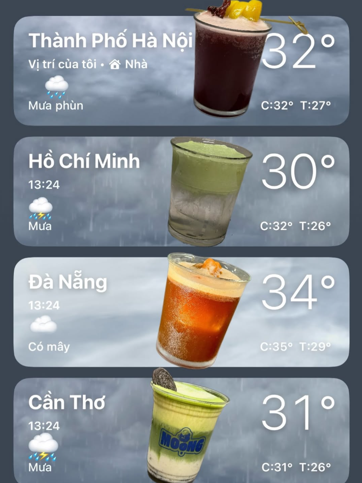 Đồ uống tại Moọng Coffee